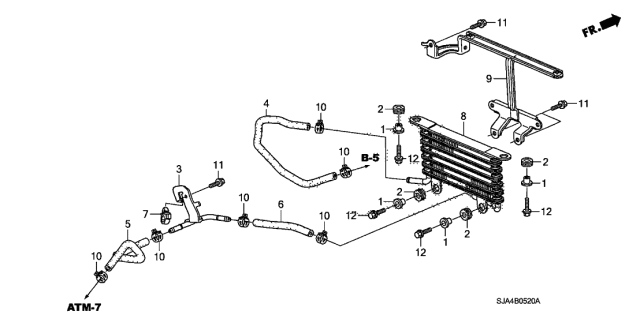 2006 Acura RL ATF Cooler Diagram