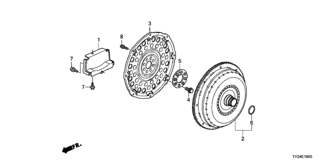 2015 Acura RLX 4 Door BASE KA 6AT Torque Converter (6AT) Diagram