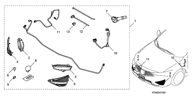 2021 Acura ILX Foglight Diagram