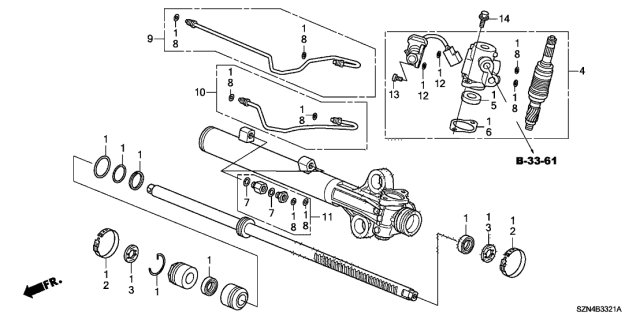2011 Acura ZDX Feed Tube Assembly (L) Diagram for 53671-SZN-A01