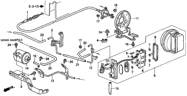 1996 Acura TL Stay, Actuator Diagram for 36613-P5G-000