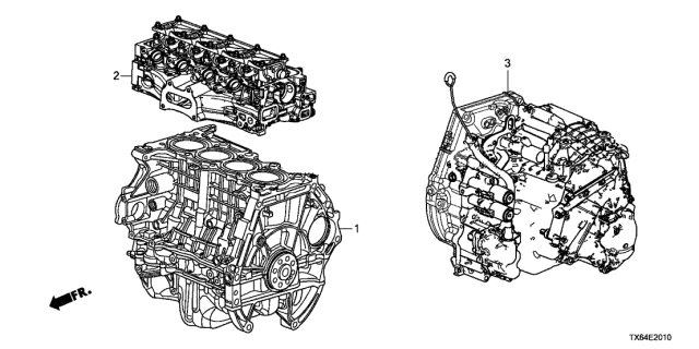 2013 Acura ILX General Assembly, Cylinder Head Diagram for 10003-R1P-U01