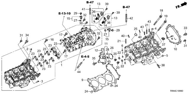 2017 Acura NSX Cylinder Head Diagram 1