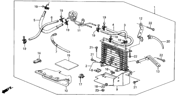 1986 Acura Legend Hose D (Oil Cooler) Diagram for 25514-PG4-611