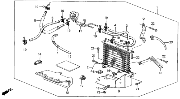 1986 Acura Legend 4 Door LX KA 4AT ATF Cooler Diagram