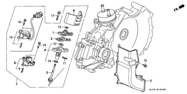1997 Acura NSX 2 Door NSX KA 6MT Speed Sensor Diagram