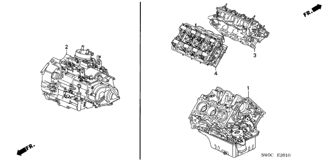 2004 Acura NSX Engine Assy. - Transmission Assy. Diagram