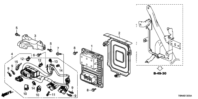2021 Acura NSX Cover, Transmission Driver Unit Connector Diagram for 28122-58H-A00