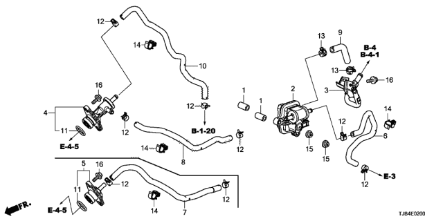 2019 Acura RDX Collar, Purge Control Solenoid Diagram for 36161-6B2-A00