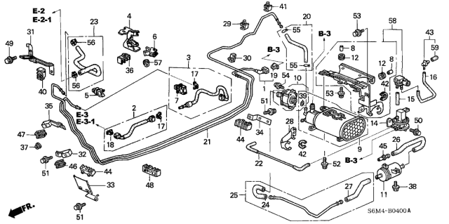 2004 Acura RSX Fuel Pipe Diagram