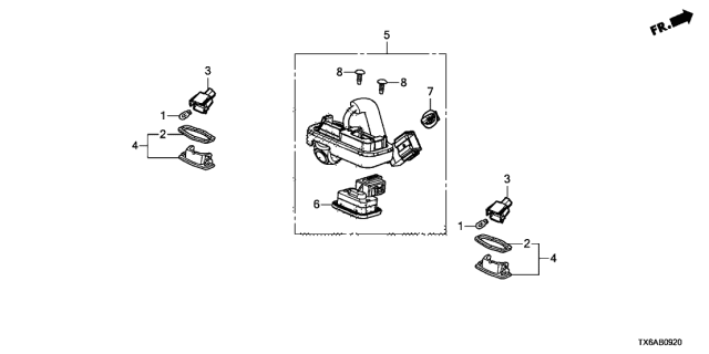 2018 Acura ILX 4 Door 24BASE KA DCT License Light - Rear Camera Diagram