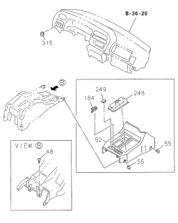 1999 Acura SLX Console, Front (Dark Gray) Diagram for 8-97098-647-3