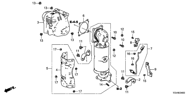 2021 Acura TLX Catalytic Converter Assembly Diagram for 18150-6S8-L00