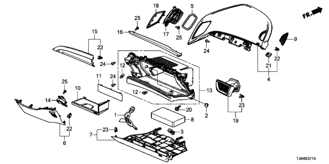 2021 Acura RDX Garnish (Type J) Diagram for 77565-TJB-A11ZC