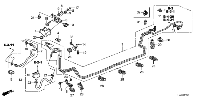 2013 Acura TSX Pipe Assembly, Fuel Diagram for 16050-TP1-A00