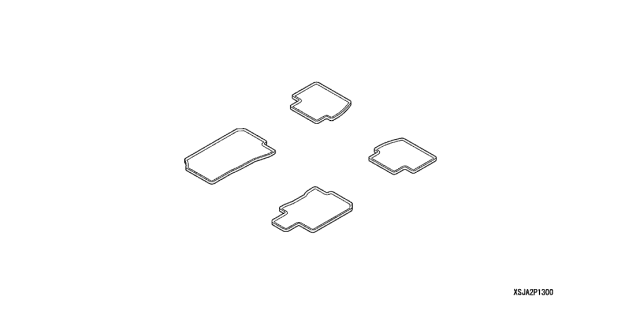 2009 Acura RL All-Season Floor Mat Diagram