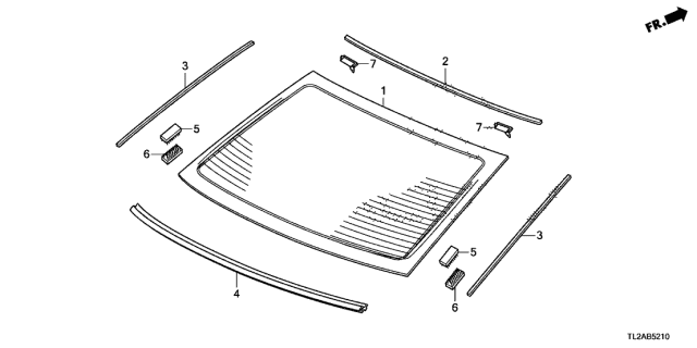 2014 Acura TSX Rear Windshield Diagram