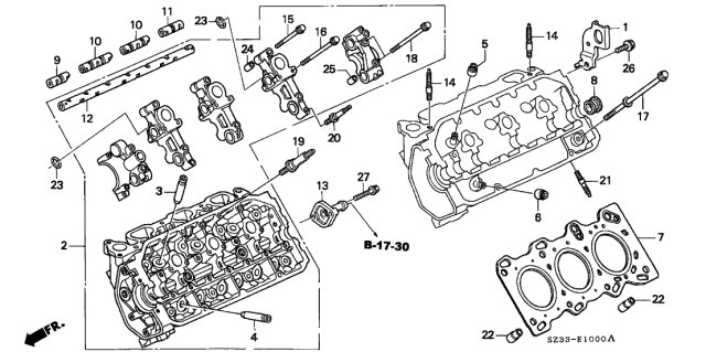 2002 Acura RL Cylinder Head Diagram 1