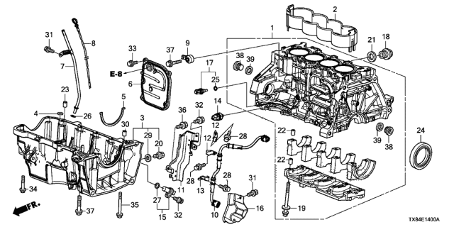 2013 Acura ILX Hybrid Oil Seal (80X98X10) (Nok) Diagram for 91214-RB0-003