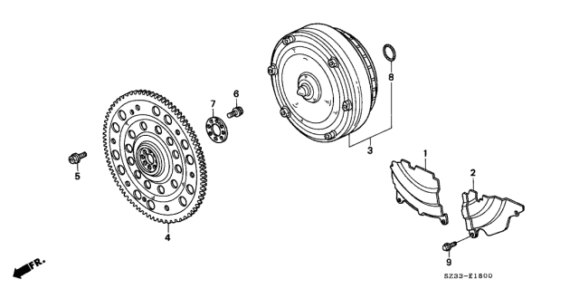 1996 Acura RL 4 Door PREM (NAVIGATION) KA 4AT Torque Converter Diagram