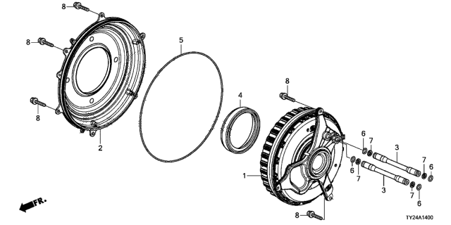 2019 Acura RLX 4 Door ADV (SH-AWD (HYBRID)) KA DCT AT Clutch Assy. Diagram