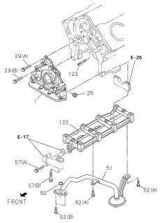 1998 Acura SLX Oil Pump - Oil Strainer Diagram