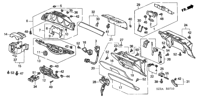 2004 Acura RL Switch, Trunk Opener Main Diagram for 35810-SZ3-003