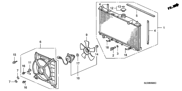 1992 Acura Vigor Radiator Diagram