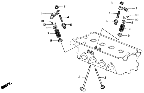 1987 Acura Integra Spring, Exhaust Valve (Chuo Hatsujo) Diagram for 14762-PG6-004