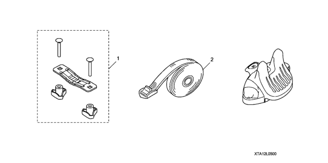 2010 Acura RDX 5 Door TECH (SH-AWD) KA 5AT Surfboard Attachment Diagram