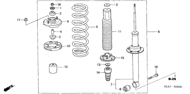 2007 Acura TSX Rear Shock Absorber Diagram