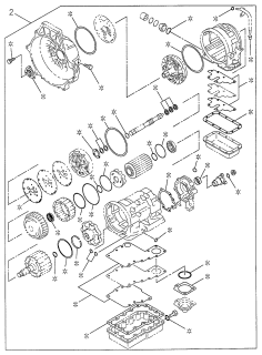 1998 Acura SLX 4 Door 4LS (PREMIUM) KL 4AT AT Transmission Repair Kit Diagram
