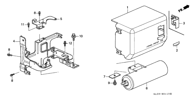 2000 Acura NSX Control Device Cover Diagram