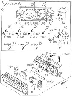 1996 Acura SLX Screw, Meter Cluster Diagram for 8-94325-271-0