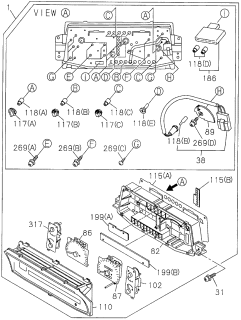 1996 Acura SLX Combination Meter Diagram