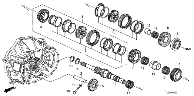 2009 Acura TSX Gear, Mainshaft Fifth Diagram for 23580-RM5-B00