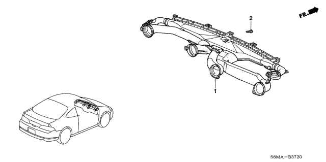 2006 Acura RSX 3 Door BASE KA 5MT Duct Diagram