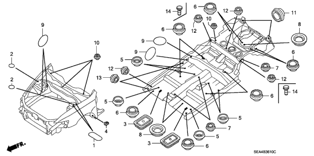 2007 Acura TSX Plug, Foaming (11MM) Diagram for 91611-SEC-A01