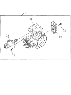 1997 Acura SLX Throttle Body Assembly Diagram for 8-97122-902-0