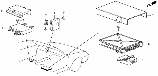 1989 Acura Legend Engine Control Module Unit Ecm Ecu Pcm Diagram for 37820-PL2-L19