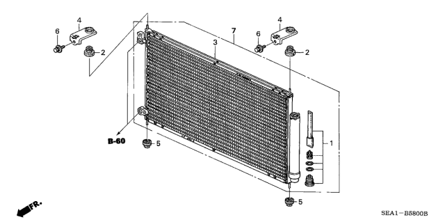 2004 Acura TSX A/C Condenser Diagram