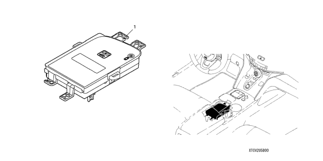2021 Acura TLX 4 Door BASE KA XAT Wireless Charger Diagram