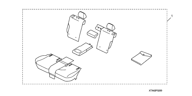 2015 Acura RDX Rear Seat Cover Diagram