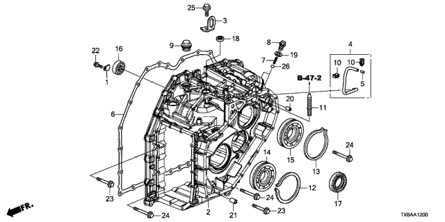 2021 Acura ILX Clamp, Breather Tube Diagram for 41936-PFM-F01