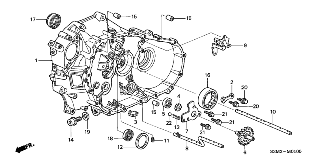 2003 Acura CL Clutch Housing Diagram