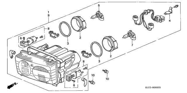 1999 Acura NSX Headlight Diagram