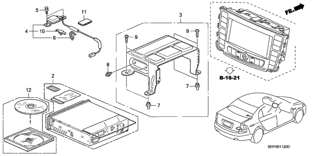 2005 Acura TL 4 Door BASE (NAVIGATION) KA 5AT Navigation System Diagram