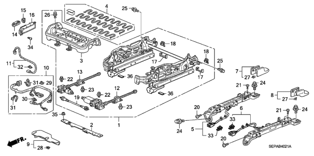 2008 Acura TL Tape Diagram for 81132-SEP-A11