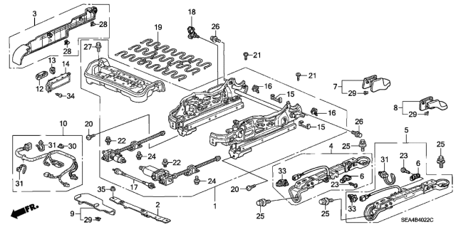 2006 Acura TSX Device, Right Front Seat Diagram for 81110-SEC-A01