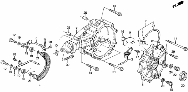 1994 Acura Legend MT Differential Carrier Diagram